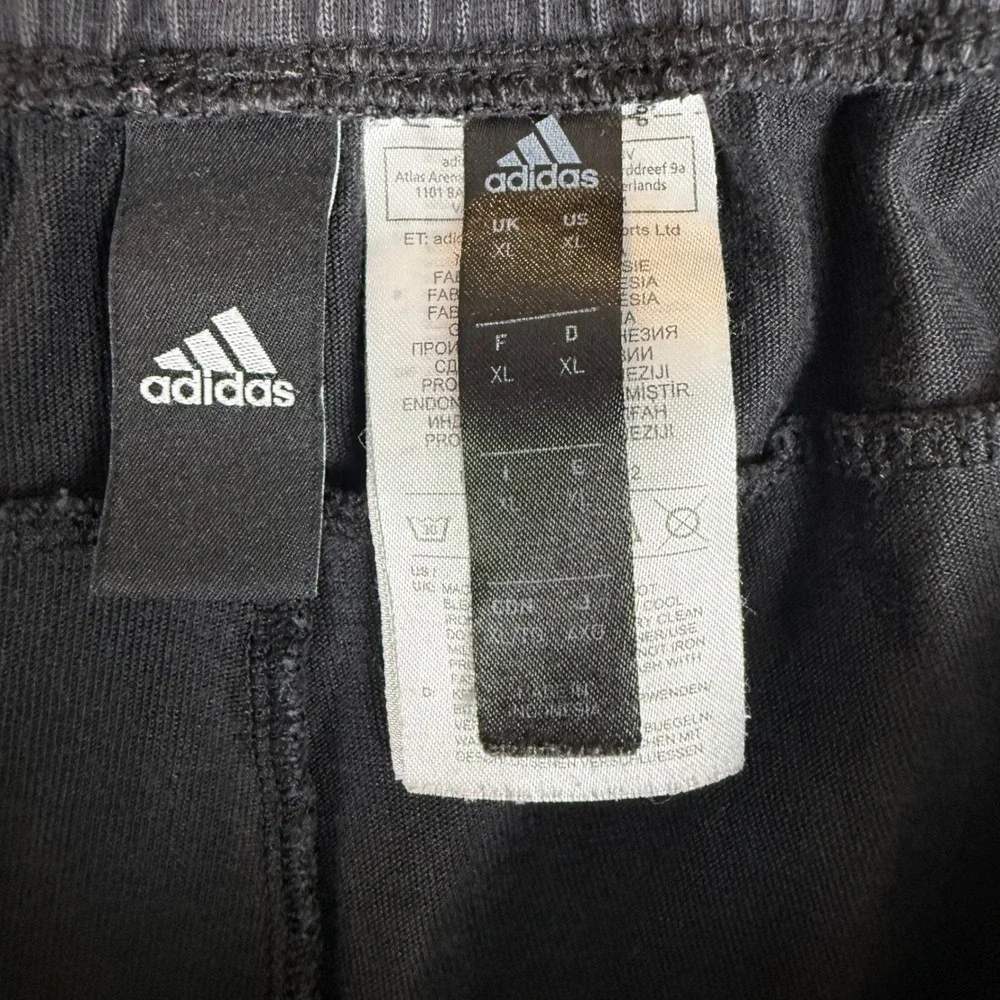 Adidas Training Pants XL Joggers Black Tapered Mesh Ankle Zip DH9093